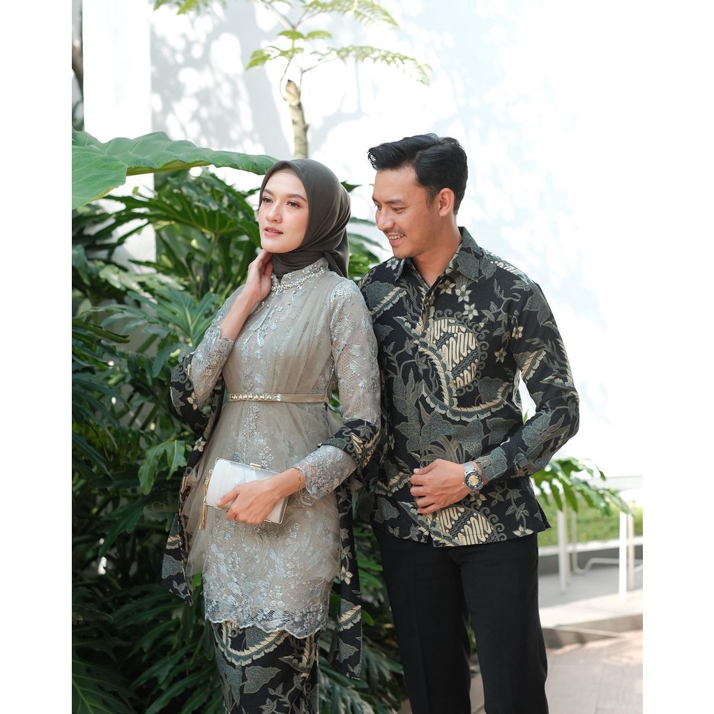 Batik Couple Kebaya Modern Kebaya Tunangan Lamaran Baju Wisuda Batik Brukat Terbaru