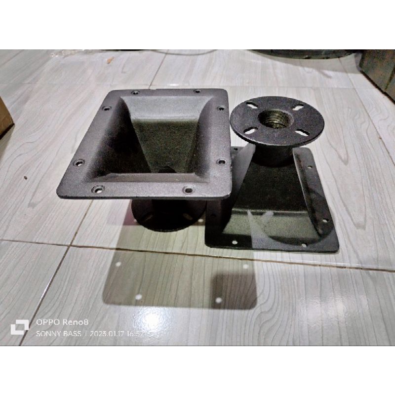 corong tweeter alumunium 15x19 / horn (bisa drat dan baut)
