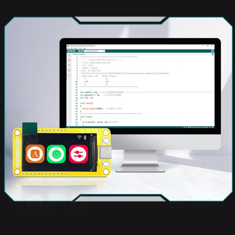 Vivi ESP32 S3 LVGL Papan Pengembangan Dengan Layar Display 1.9 Inci Konektivitas Nirkabel- Dengan Wi-Fi Dan BLE ESP32-1732S01