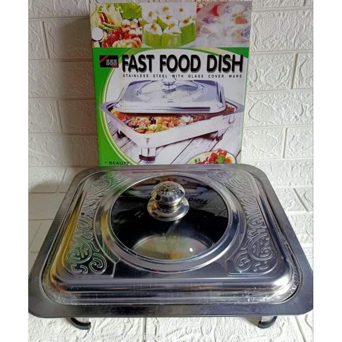 (Murah) COD Prasmanan Set Full Kaca/Fast Food stainless