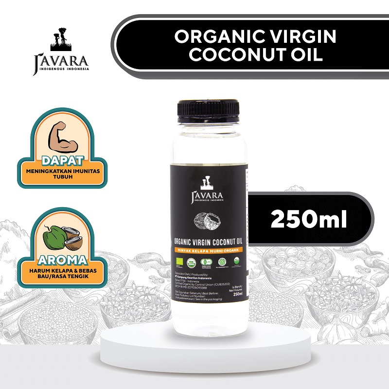 

Organic Virgin Coconut Oil VCO Javara | Minyak VCO Kelapa Murni Organik Pet Bottle 250ml