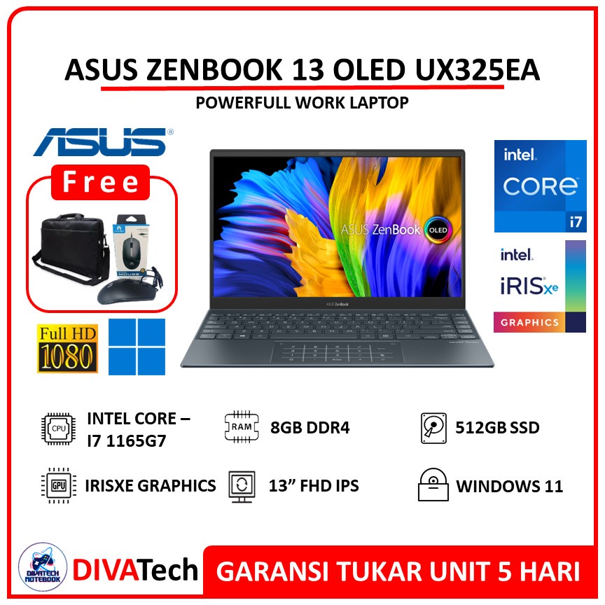 Asus Zenbook 13 UX325EA OLED i7 1165G7 13.3 inch Full HD IPS W11