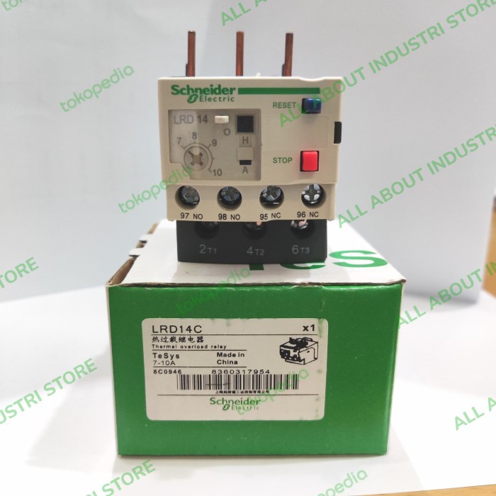 THERMAL OVERLOAD RELAY SCHNEIDER LRD 14 / LRD14 / LRD-14