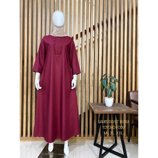 Gamis Busui Batu Payet , Original Kamari , Gamis  Casual Tuyobo