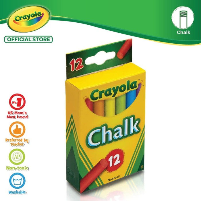 

Charcoal Crayola Chalk - 12 Color