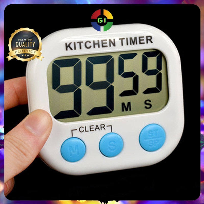 Timer Masak Dapur LCD Kitchen Countdown Clock Blue