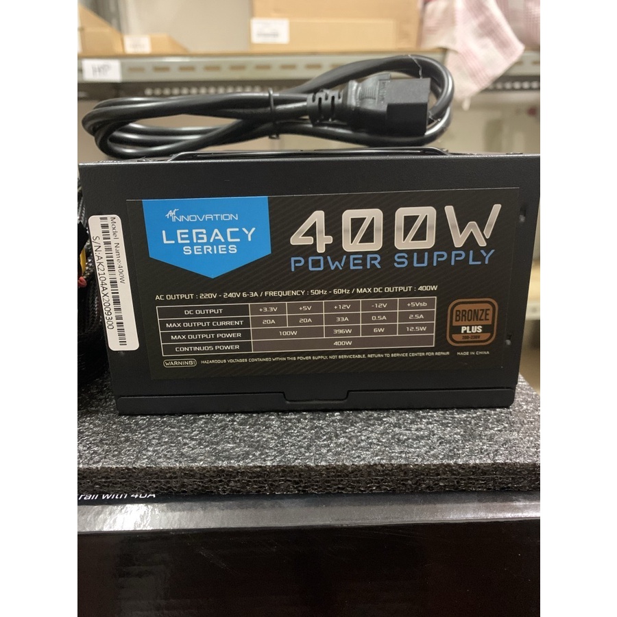 PSU Innovation 400W 80+ Bronze - Power Supply 400watt