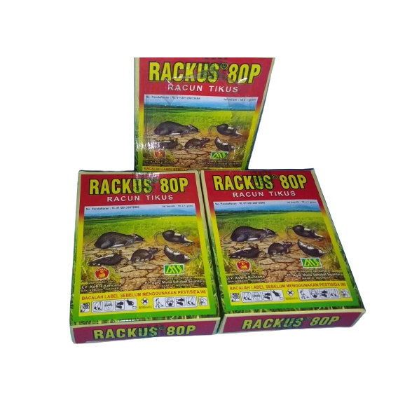 1 Box Rackus 80P Racun Tikus Serbuk Tabur Pembasmi Tikus isi 10 sachet