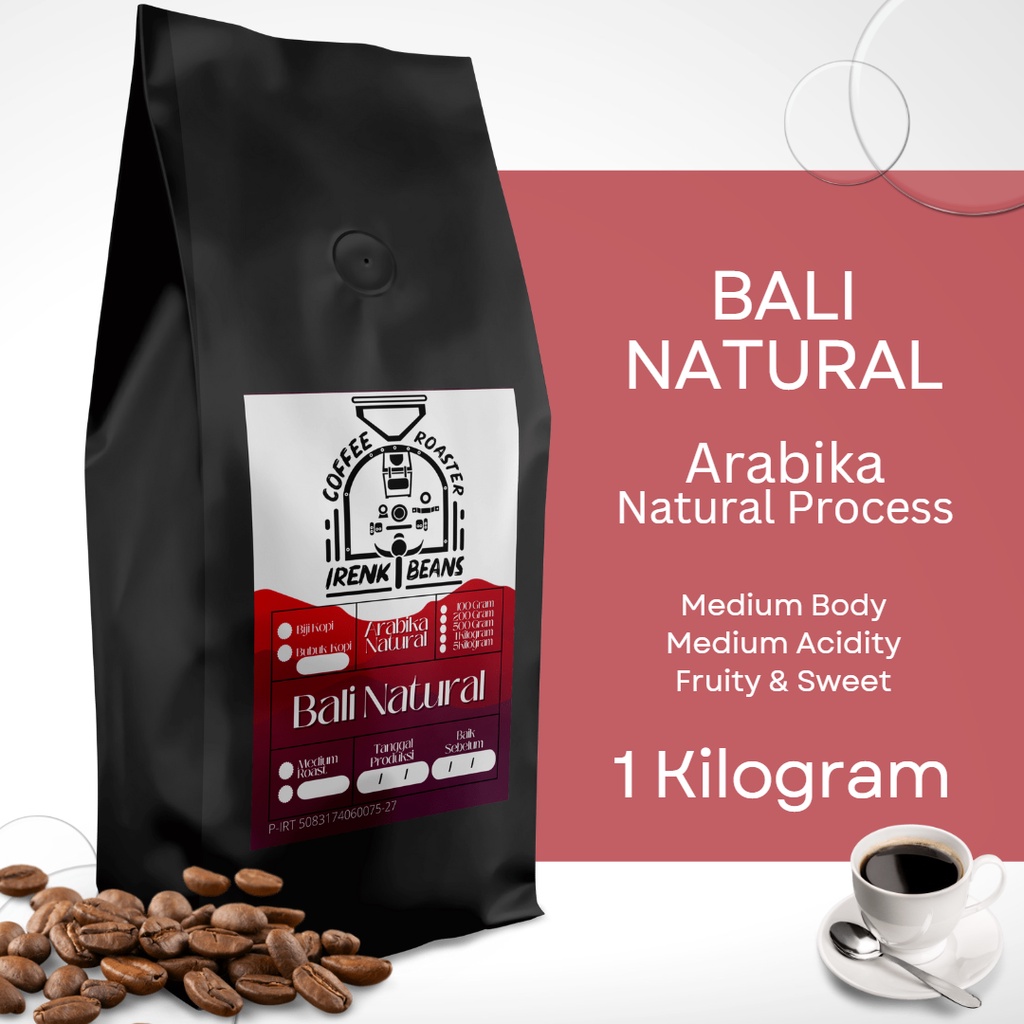 

Kopi Arabica Bali Natural 1000g Biji Bubuk