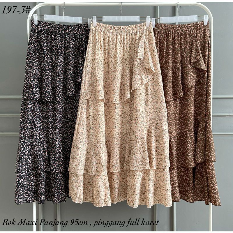 Rok motif bunga  / Rok Import korea /rok ala korea / korean style