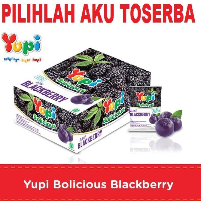 

Laris ★★★ YUPI Bolicious BLACKBERRY BOX isi 24 PCS - ( HARGA PER BOX ) °