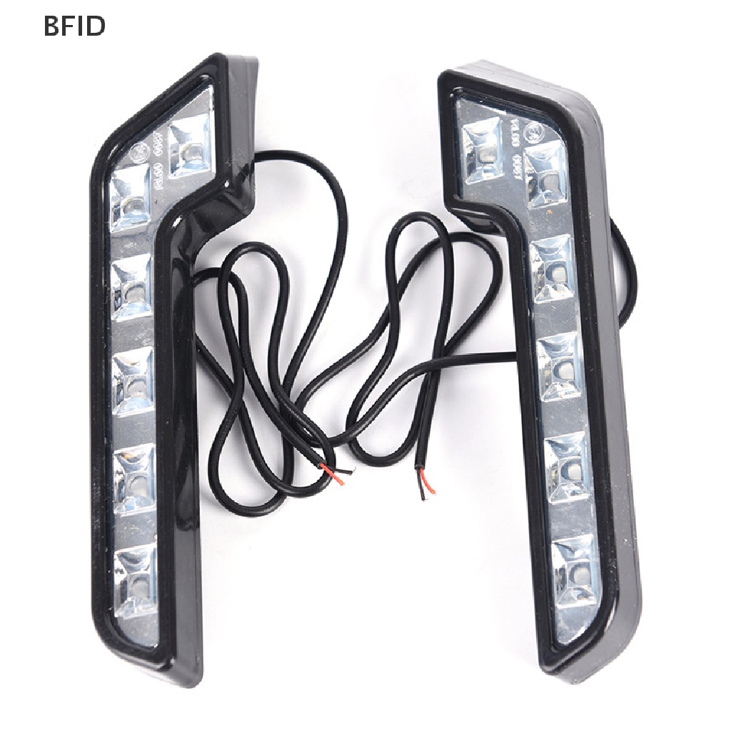 [BFID] 2x Terang 6LED Super White Lampu Berkendara Mobil Fog 12V DRL Siang Hari Running Light [ID]