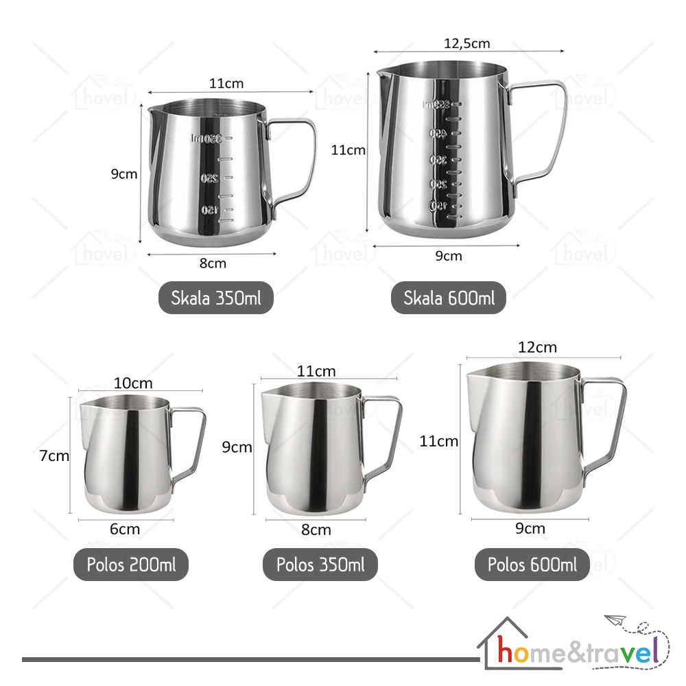 HOVELSHOP Milk Jug Stainless Gelas Pitcher Latte Art Peralatan Kopi Cafe Barista Professionals Tool