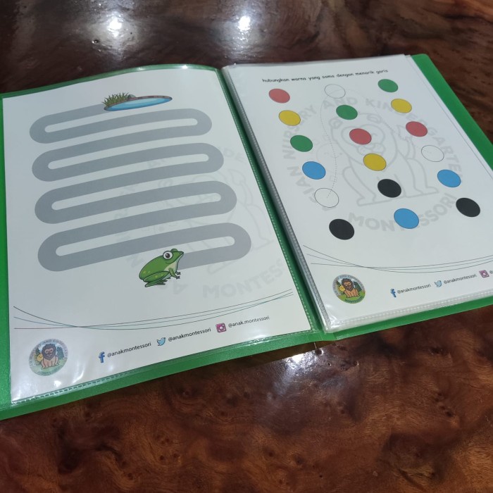 

Work sheet anak montessori buku aktivitas anak activity book 3 tahun