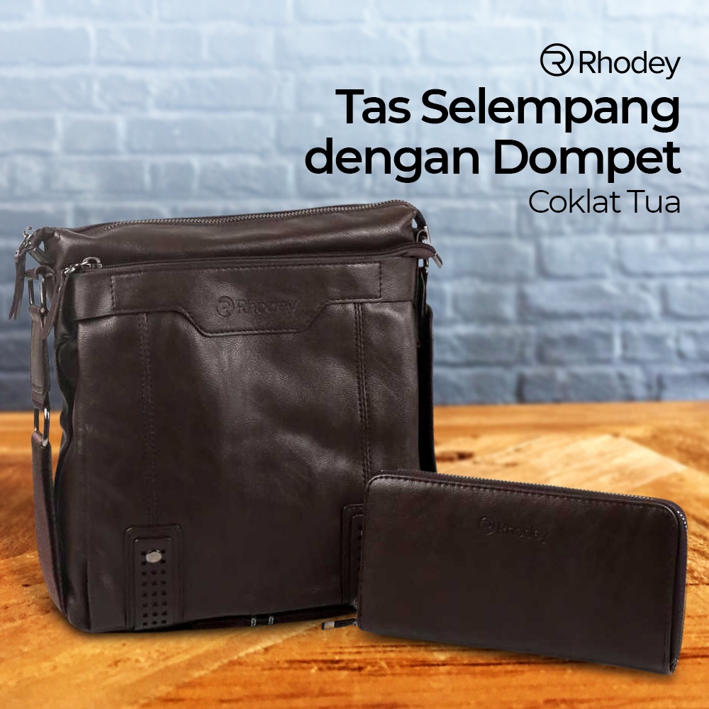 Tas Selempang Messenger Crossbody Pria dengan Dompet - 15036 - XDFB01BR Brown