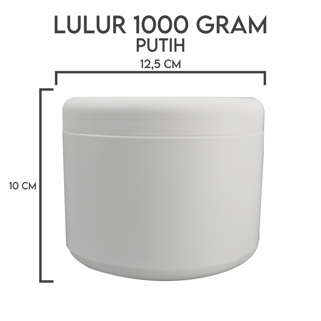 pot lulur 1000gr putih putih