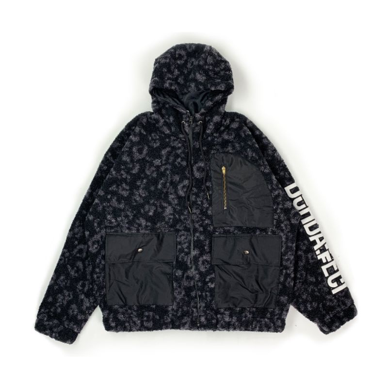 DHDE SHERPA LEOPARD BLACK