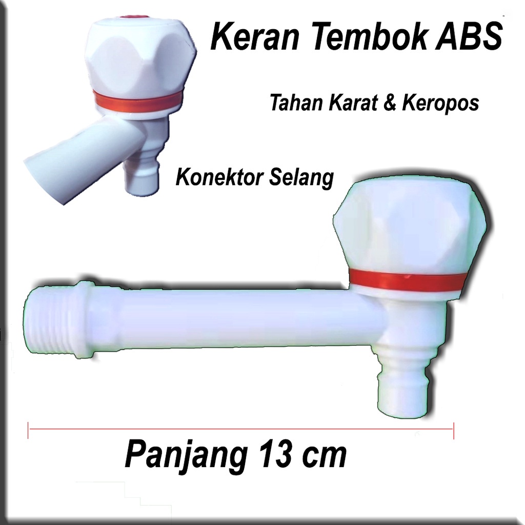 (SerbaSerbi)Kran Mesin Cuci Dapur Taman Keran Air Bahan ABS Putih