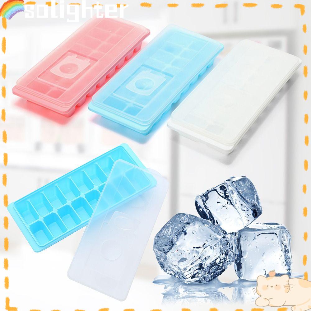 Solighter Ice Lattice 16kisi Dapur DIY Ice Cube Tray Kotak Es Batu