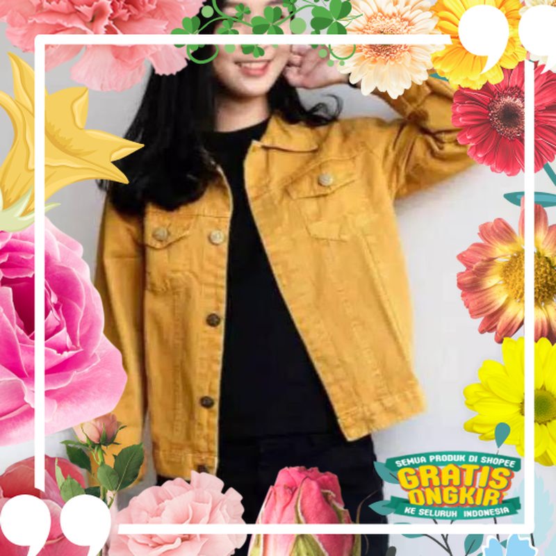 JAKET JEANS MUSTARD // JAKET JEANS WANITA WARNA UNGU LYLAC / merah biru kunng tosca