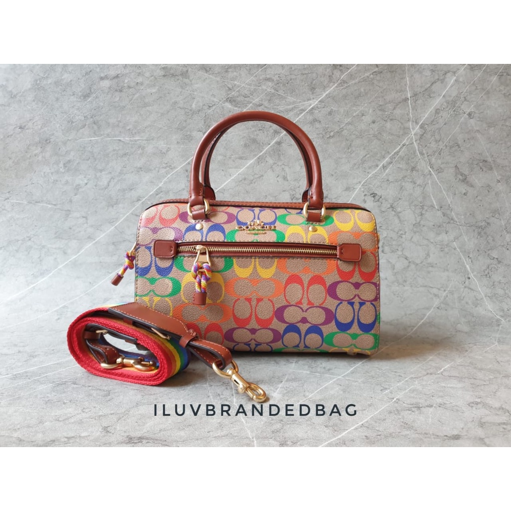 TAS WANITA BRANDED CACOCH ROWAN SATCHEL RAINBOW