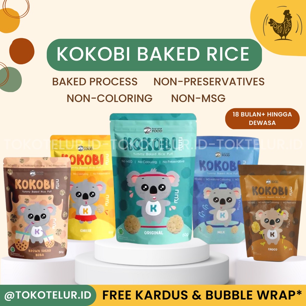 KOKOBI BAKED PUFF - Yummy Baked Rice Puff | Cemilan Snack Sehat Anak
