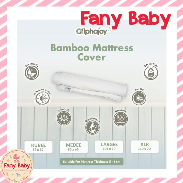 ALPHAJOY BAMBOO MATTRESS COVER / SARUNG MATRAS KASUR BAYI