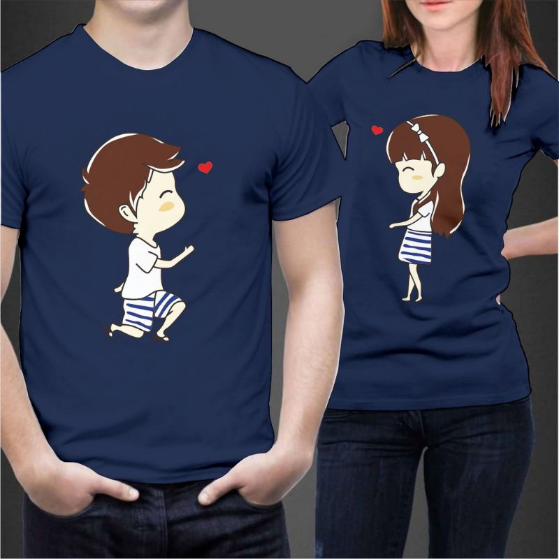 KAOS PASANGAN/KAOS COUPLE/COUPLE TEE/COUPLE TSHIRT/KAOS KARAKTER/KAOS LUCU