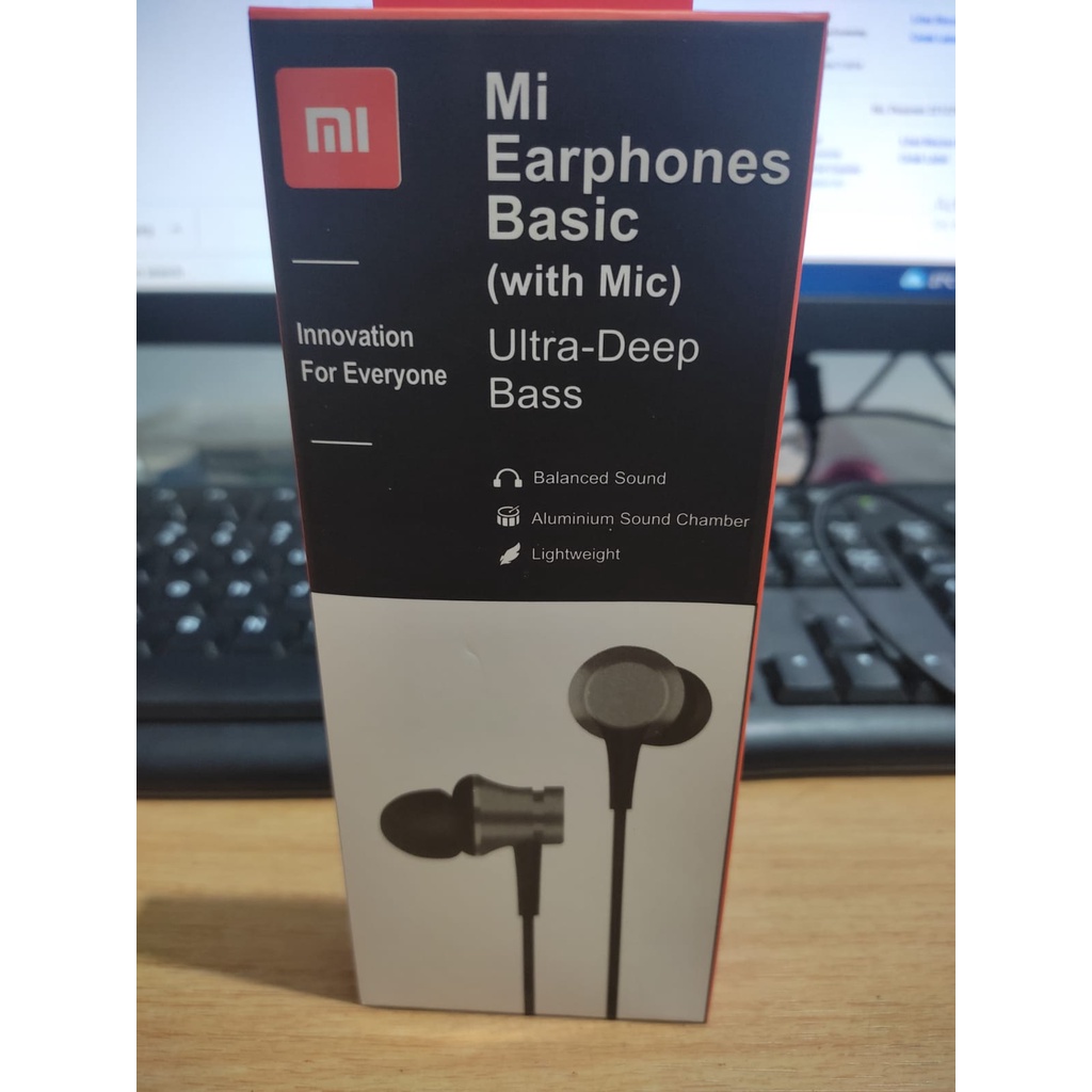 HEADSET Headsfree earphone ORIGINAL XIAOMI PISTON 3 ULTRA DEEP BASS WITH MIC EARPHONE XIAOMI