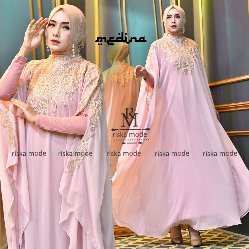 Ready gamis kaftan Asyifa//gamis lebaran modern//gamis muslim