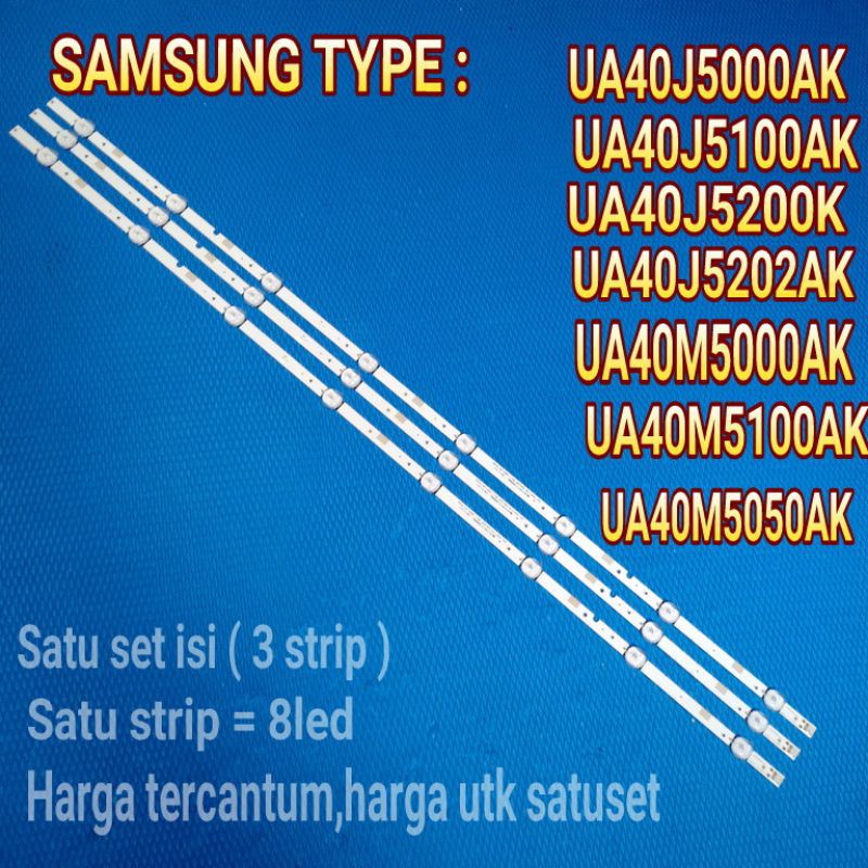 BACKLIGHT SAMSUNG 40 INCH 8LED 3VOL