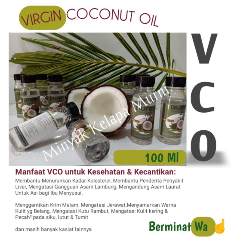 VCO COCONUT OIL BPOM/ VCO ORIGINAL/ MINYAK KELAPA