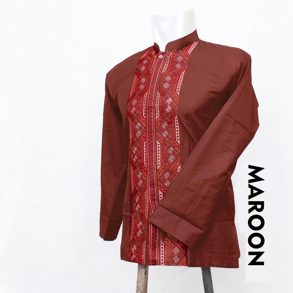 [PROMO COD] Baju Koko Muslim Pria Dewasa Lengan Panjang  kode EJB Berkualitas bahan katun GROSIR