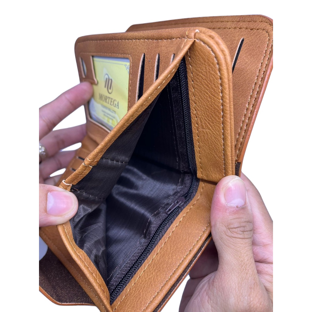 DOMPET MORTEGA PRIA KULIT PU UKURAN TANGGUNG / DOMPET LIPAT PRIA BAHAN KULIT - M-903