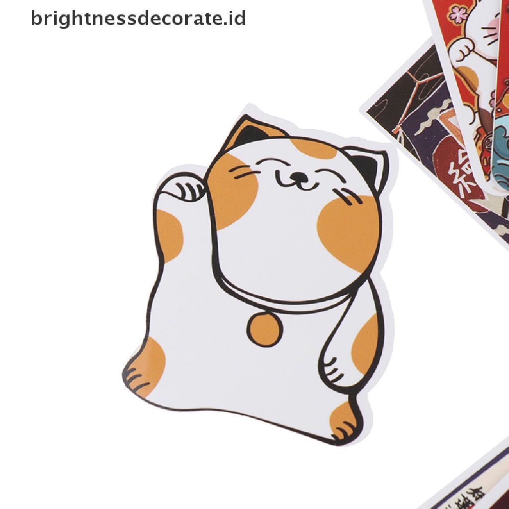 [Birth] 50pcs Lucky Cats Animal Graffiti Sticker Mainan Koper Laptop Sepeda Mobil Decals [ID]