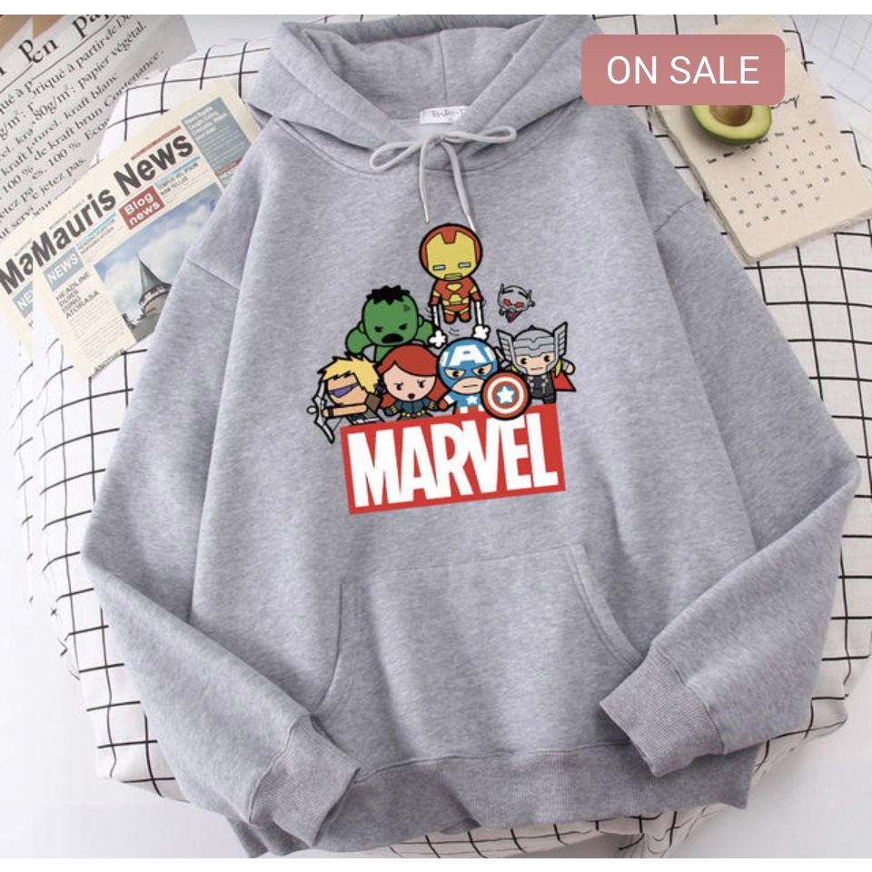 Jumper Hoodie Anak  MARVEL SUPERHERO II Jaket Hoodie Anak Viral II Sweater Hoodie Kids Sz M - XL ( Laki Laki &amp; Peremepuan )