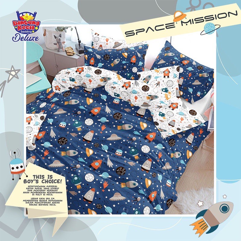 Sprei Anak 100x200 Super single size motif karakter kartun lucu Katun asli anti geser