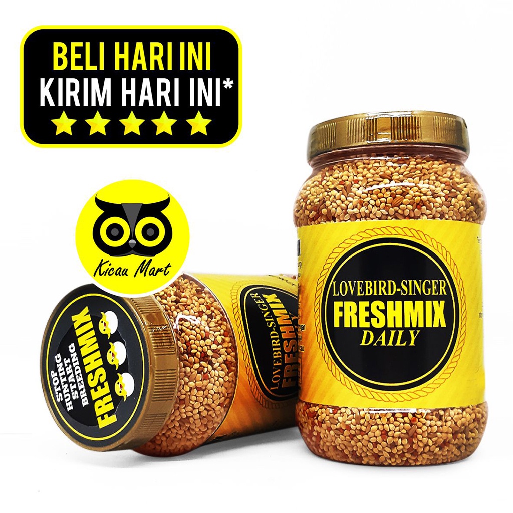 PAKAN MAKANAN HARIAN BURUNG LOVEBIRD SINGER MILET MILLET FRESH MIX FRESHMIX DAILY 400 GRAM FDAILY