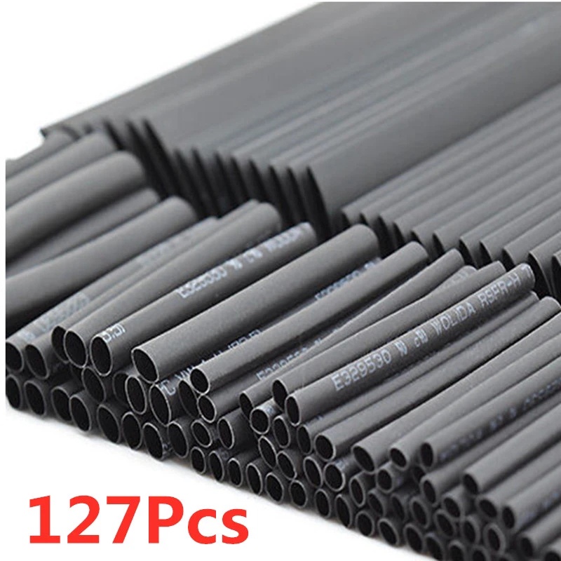 127 Pcs Shrinkage Assortment Kit Thermoresistant Tube Tahan Air leeving Tubing Sambungan Heat Shrink Tube S Wire Wrap Cable Kabel Listrik