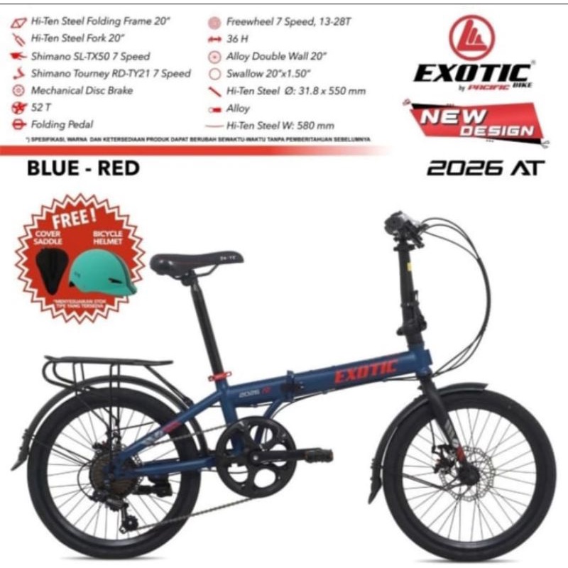sepeda lipat exotic tipe 2026 AT 20 inc