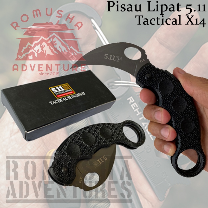 Pisau Karambit 5.11 Tactical X14 Survival Camping Gunung Outdoor