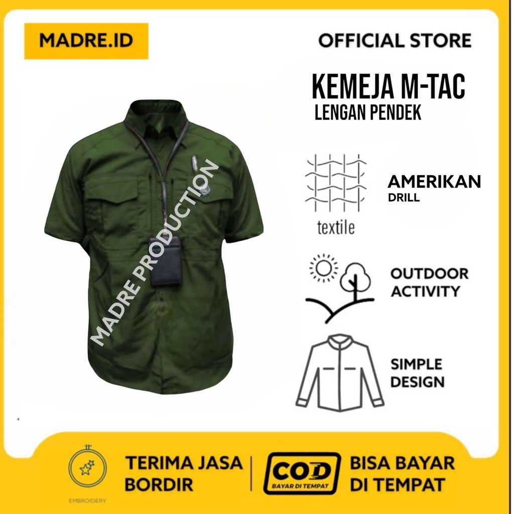 Kemeja R Tac Lengan Pendek / kemeja lapangan / kemeja tactical