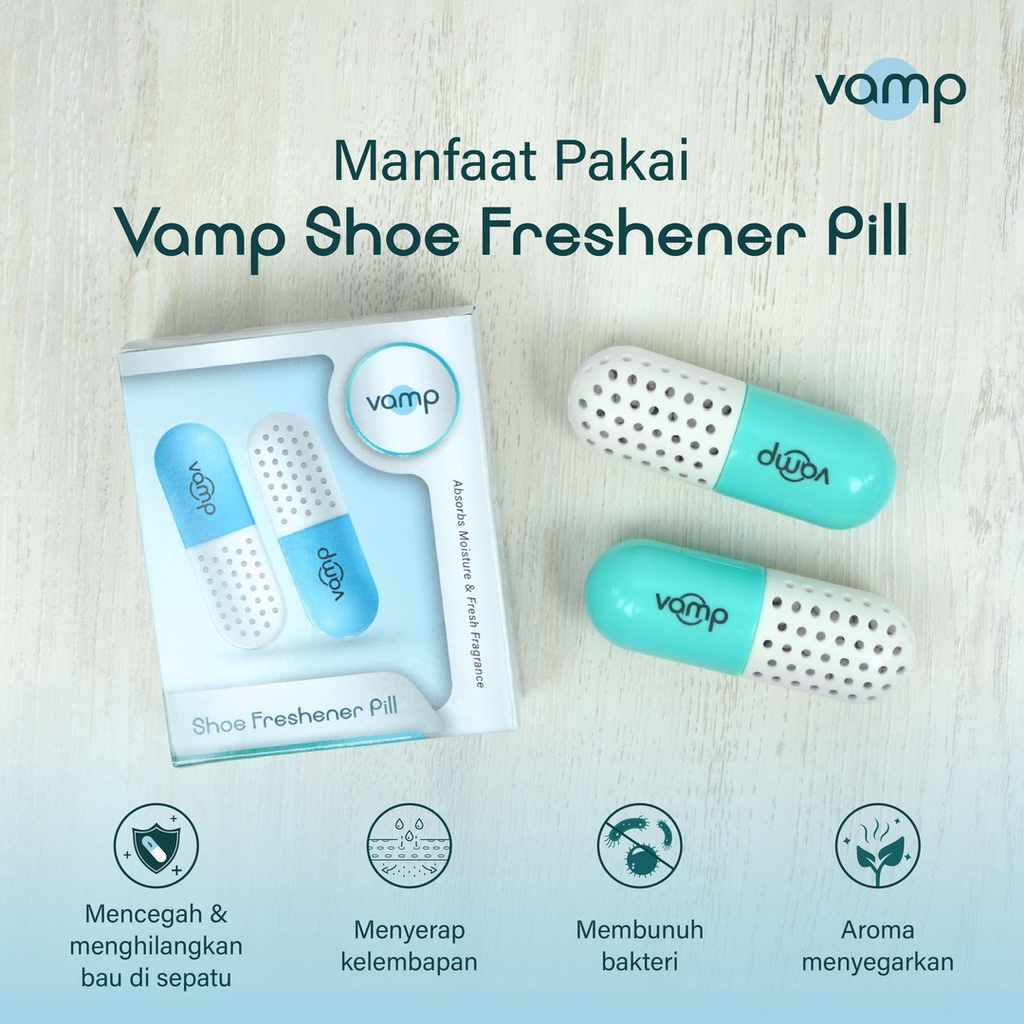 Vamp Shoe Freshener Pill | Pencegah Penghilang Anti Bau Sepatu