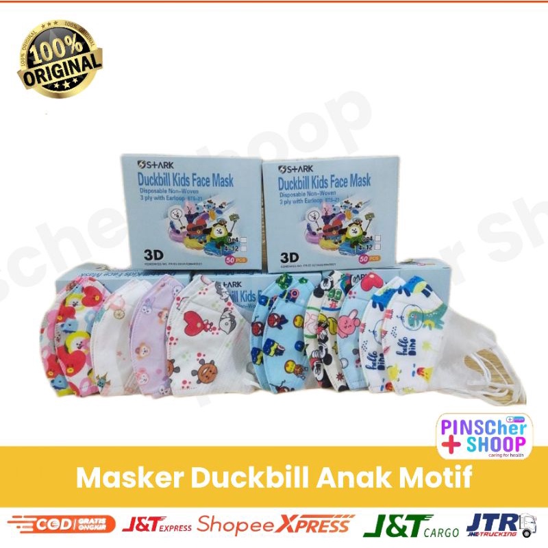 Masker Duckbill Anak Motif Isi 50 Pcs / Box