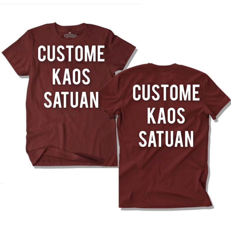 Kaos Distro Custome Satuan Pria Wanita Terlaris