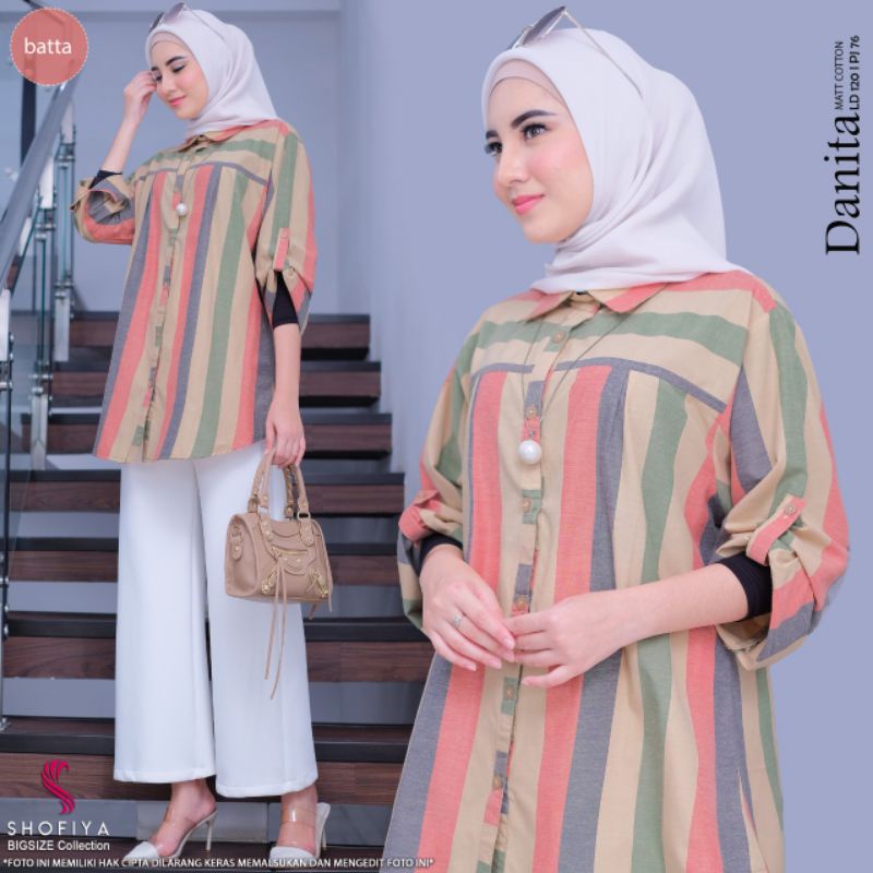 BAJU ATASAN WANITA JUMBO BIGSIZE OVERSIZE LD 120 XXL TERMURAH/KEMEJA FORMAL KERJA KANTOR LENGAN PANJ
