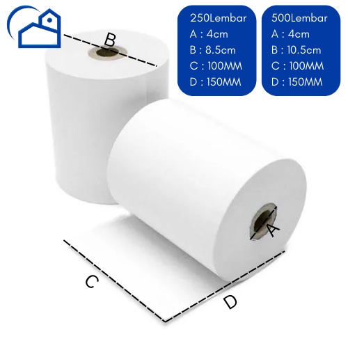 Grosir Kertas Thermal Label Sticker 100x150 mm Label Thermal 100x150 ukuran A6 isi 500 lembar Label Thermal 250 lembar