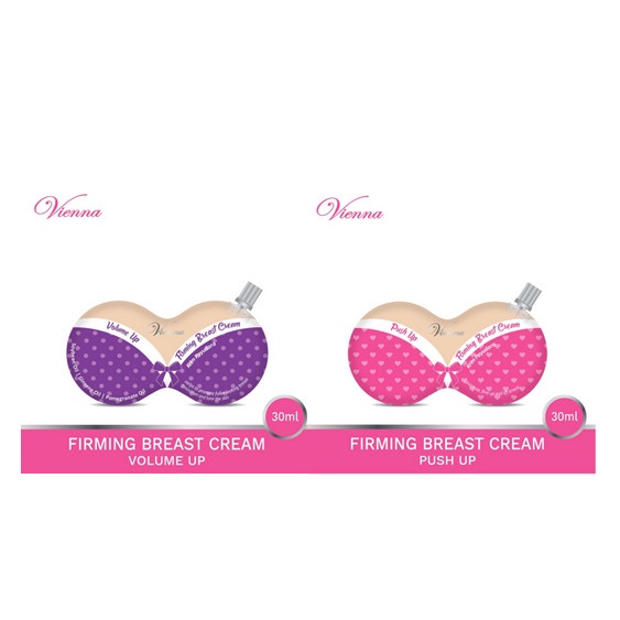 PENGENCANG PAYUDARA BPOM VIENNA FIRMING BREAST CREAM 30ML SACHET KRIM PAYUDARA PUSH UP(PINK)