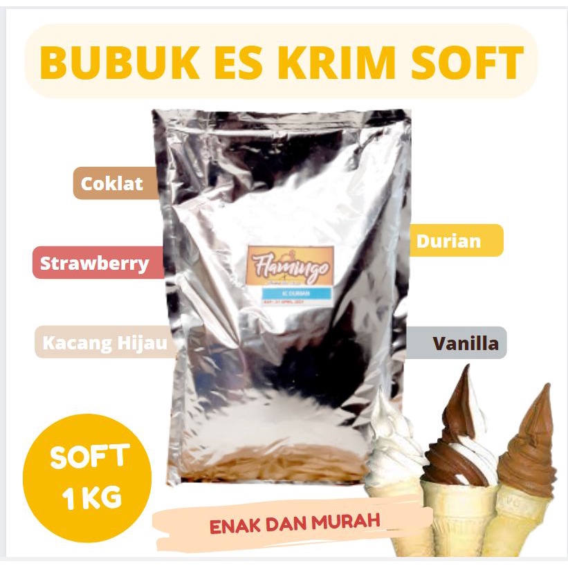 

Soft Es Krim Bubuk Es Aneka Rasa Pondan Bahan Ice Crem Bubuk