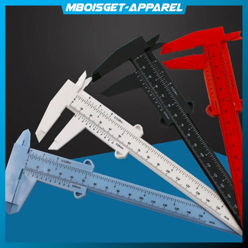 

MBOISGET - GemRed Jangka Sorong Plastik Vernier Caliper Gauge Micrometer 150mm - QST-600 - Blue